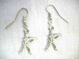 3D Army Soldier American Military Hero Pewter Charms Dangling Earrings Army Wife - £6.79 GBP