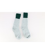 Vtg 70s Streetwear Wool Blend Knit Winter Boot Socks Heather Green Mens ... - €42,48 EUR