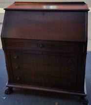 Beautiful Anitque Early 19th Century Slant Front Secretary Desk - Claw Feet -GDC - £894.00 GBP