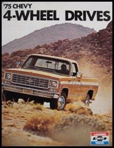 1975 Chevrolet 4-Wheel Drive Truck Brochure, Pickup Blazer Suburban, Xln... - £9.42 GBP