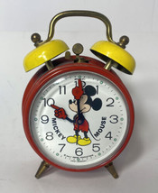 Vintage Mickey Mouse Wind Alarm Clock Bradley  Made in West Germany NOT WORKING  - £59.96 GBP