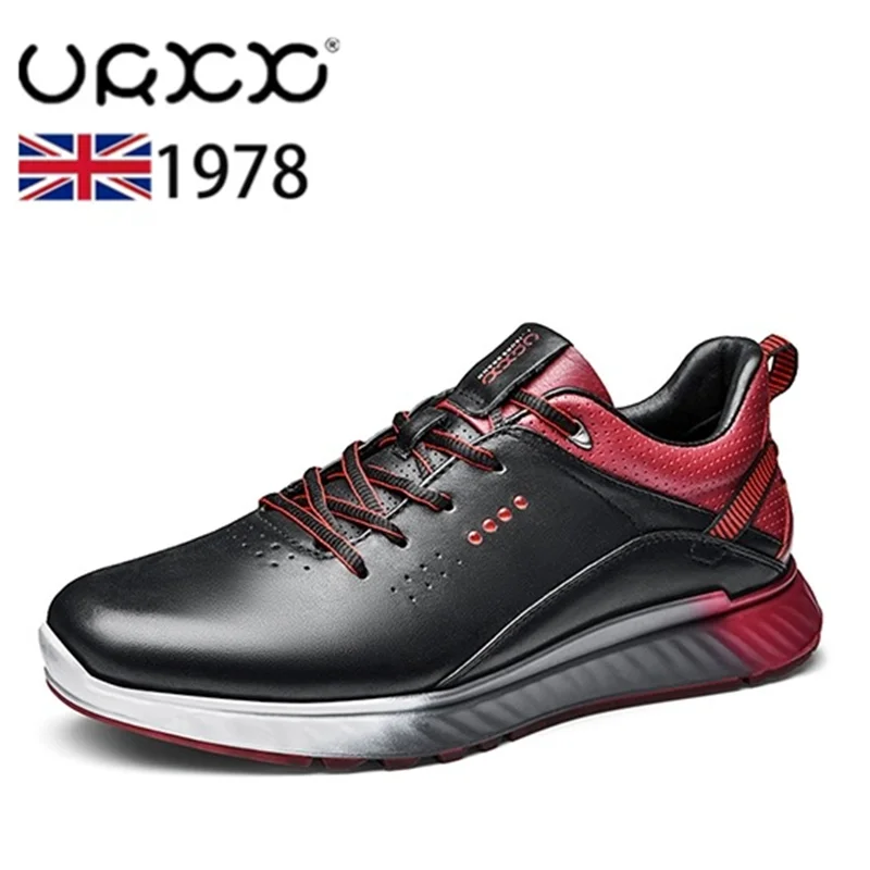 High-end Genuine Leather Men Shoes Outdoor Casual Sneakers Shoes Non-Sli... - £95.94 GBP