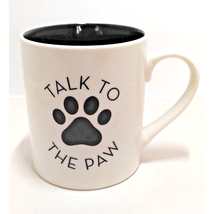 Winifred &amp; Lily Talk To The Paw 16oz LG Coffee Mug White Porcelain With Handle - $8.95