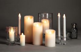 Reallite Flameless Taper Candle 8" Ivory Battery LED with Timer & Moving Flame image 6