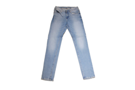 Light Blue Wash Slim Stretchy Skinny Straight Leg Jeans Denim W 32 L30 - £12.33 GBP