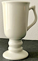 Vintage HALL CHINA #1273 Irish Coffee Style WHITE Footed Mug - $11.11