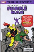 True Believers Criminally Insane Purple Man #1 2019 Marvel Comics Daredevil - £7.72 GBP