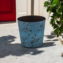 11&quot; Blue Recycled Plastic Indoor Outdoor Round Pot Planter - $61.78