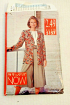 Vintage See &amp; Sew 5157 Women&#39;s Jacket, Top, and Split Skirt Sewing Pattern - £3.68 GBP