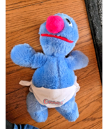 Vintage Hasbro Softies Sesame Street Baby Grover 11&quot; Plush Doll With Diaper - $307.84 MXN