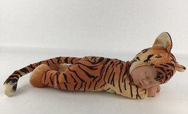 Anne Geddes Baby Tiger Sleeping Doll Bean Bag Stuffed 15&quot; Toy Vintage 2000 - £38.88 GBP