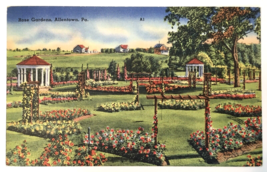 Rose Gardens Allentown Pennsylvania PA Unposted Postcard - £4.72 GBP