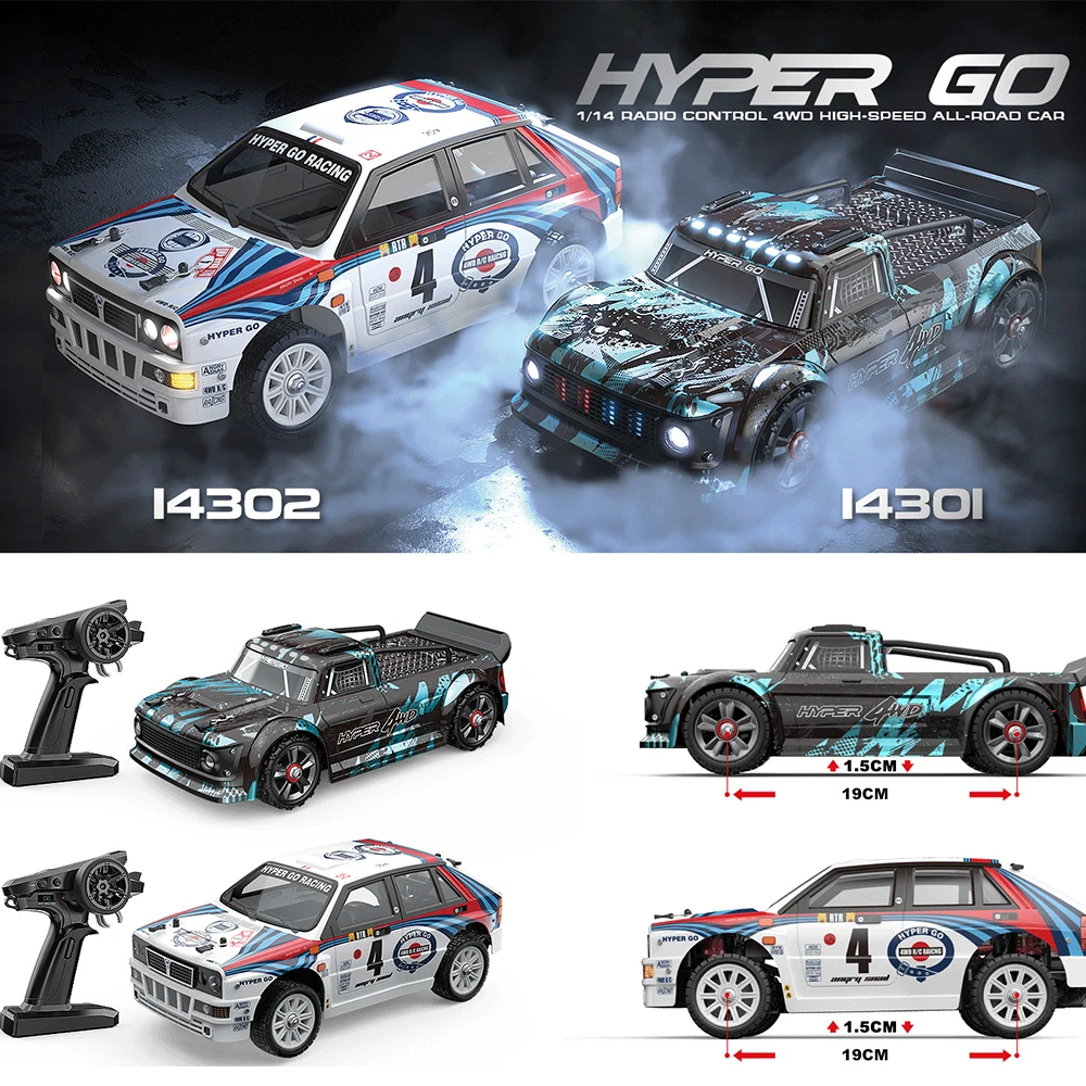 Racing 14301 14302 RC Car Toy Hyper Control High Off-road Car 1/14 Truck Go - £163.93 GBP+