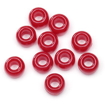 Pony Beads Opaque Red 6mm X 9mm - £17.04 GBP