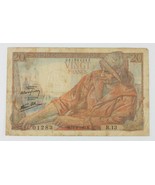1942 France 20 Francs &quot;Pecheur&quot; (Fisherman) // Fine condition Pick#100a - $67.91 CAD