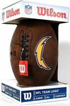 Wilson NFL Team Logo Junior All Age Brown Composite Football Chargers Logo - $26.99