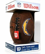 Wilson NFL Team Logo Junior All Age Brown Composite Football Chargers Logo - €23,02 EUR