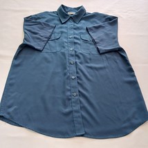 Apparenza Pockets Men's Blue Button Up Shirt Long Sleeve Size Large image 7