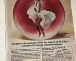 Vintage Marilyn Monroe Plate Print Ad 1990 full page Bradford exchange pa3 - $6.92