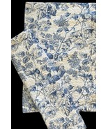 Laura Ashley Aimee Delft Quilted Pillow Shams Set 2 Blue White Floral St... - $568.32 MXN