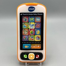 Vtech 1461 Touch & Swipe Baby Learning Phone Unisex Orange White Educational Toy - $9.89