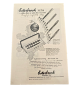 Esterbrook Fountain Pen Ad Advertisement 1953 Art Black White Protective... - £21.48 GBP