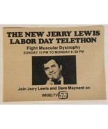 1971 Jerry Lewis Telethon Tv Special Print Ad Vintage Labor Day TPA1 - £6.22 GBP