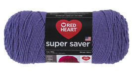Red Heart Super Saver Yarn, Lavender, 7 oz Skein 364 yds Acrylic - £6.35 GBP