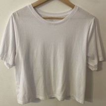 Athletic Works White Crop T-Shirt Girl’s Size XXL (18) Plus - $4.99
