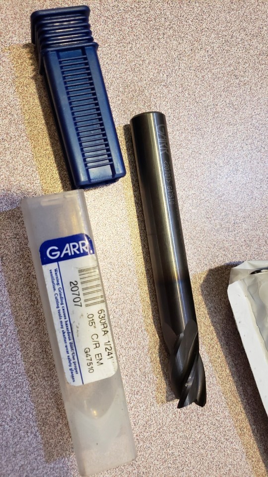 GARR Corner Radius C/R .015 End Mill 4-Flute 1/2&quot; x 4&quot; oal Carbide # 207... - $66.49