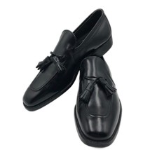 Vintage Johnston &amp; Murphy Aristocraft Men&#39;s Black Leather Tasseled Shoes... - £54.51 GBP