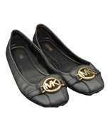 Michael Kors Fulton Black Moccasins Slip On Gold Logo Size 8.5M - £31.19 GBP