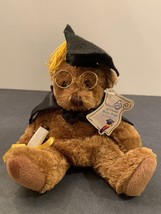 Plushland Graduation Themed Stuffed Teddy Bear *with Glasses* - £5.50 GBP