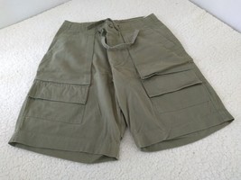 Sonoma Cargo Shorts Men&#39;s 28 Brown Tan Flap Pockets Zip Closure Cotton B... - £7.41 GBP
