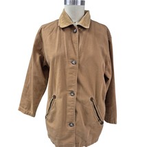 VTG 80s St Johns Bay Cotton Barn Coat  Partial Lining Corduroy Collar WO... - $813.79 MXN