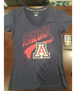 Champion Arizona A NCAA Women&#39;s Size S T Shirt V-Neck Red Heather Blue - $11.88