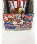 4 Marvel Comics Cups In One! Tall Plastic Drinking Cup W Straw - Rare It... - $19.46 CAD
