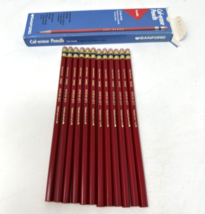 Stanford Red Pencil Colors Col-Erase Eraser Carmine Lead Barrel 12 pencils 20045 - £10.57 GBP