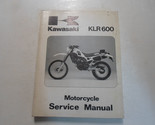 1984 Kawasaki KLR600 Service Réparation Atelier Manuel Worn Vitrail Mino... - $21.99