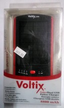VOLTIX PORTABLE 8800MAH BATTERY PACK - CHARGES VIA USB PORT OR SOLAR ENERGY - £28.52 GBP