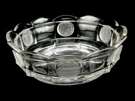 Fostoria Clear Coin Glass Round Candy Dish Bowl, 6 1/2&quot;, Fluted Panels, ... - $14.65