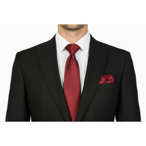 Men Suit BERLUSCONI Turkey Italian Wool 180's Single Breasted 623-01 Black Plaid image 2