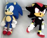 Sonic and Sonic the Hedgehog Shadow 8&quot; Plush Stuffed  SEGA Licensed Toy ... - £23.53 GBP