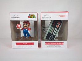 Super Mario and Nintendo Controller Hallmark Redbox  Christmas Ornaments... - £18.08 GBP