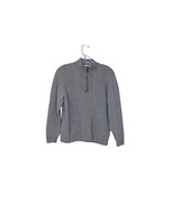 Turnbury Gray Extra Fine Merino Wool Sweater 1/4 Zip Mock Neck Womens Si... - £30.54 GBP