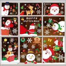 486 PCS Christmas Window Clings Decals Christmas Window Decorations Christmas Wi - £19.61 GBP