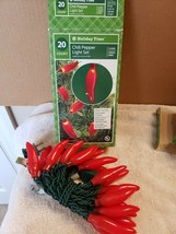 NIB Holiday Time Red Chili Pepper Light Set String Lights Christmas Tree... - £11.68 GBP
