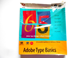 Adobe Type Basics - Type Manager Software for Macintosh on 3.5 Floppy Discs - £7.77 GBP