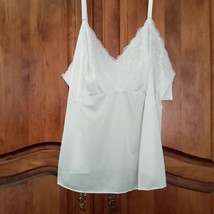 Dixie Belle 4X White Camisole Nwt Lace Trim Adjustable Straps Slinky New Cami 46 - £24.37 GBP