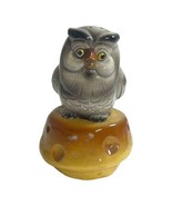 Gray Owl on Mushroom MCM Vintage Salt OR  Pepper Shaker Retro Kitsch Wid... - $22.90